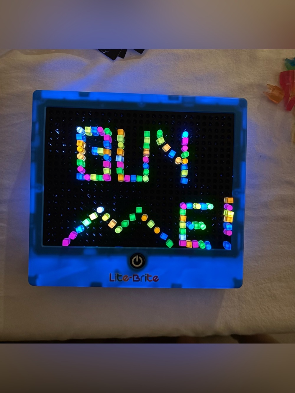 Basic Fun! Lite Brite Portable Tablet in Blue with a Light Up Grid